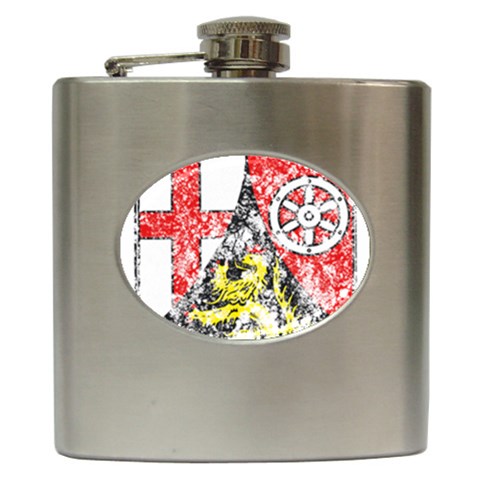 Coat Of Arms Of Rhineland Palatinate Hip Flask (6 oz) from ArtsNow.com Front