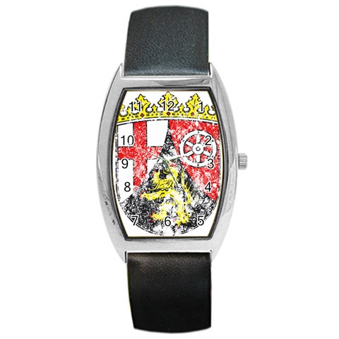 Coat Of Arms Of Rhineland Palatinate Barrel Style Metal Watch from ArtsNow.com Front
