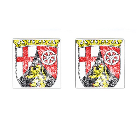 Coat Of Arms Of Rhineland Palatinate Cufflinks (Square) from ArtsNow.com Front(Pair)