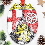 Coat Of Arms Of Rhineland Palatinate Oval Ornament (Two Sides)