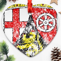 Coat Of Arms Of Rhineland Palatinate Heart Ornament (Two Sides) from ArtsNow.com Back