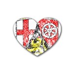 Coat Of Arms Of Rhineland Palatinate Rubber Coaster (Heart)