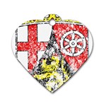 Coat Of Arms Of Rhineland Palatinate Dog Tag Heart (One Side)