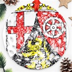 Coat Of Arms Of Rhineland Palatinate Round Filigree Ornament (Two Sides)