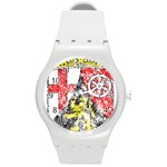 Coat Of Arms Of Rhineland Palatinate Round Plastic Sport Watch (M)