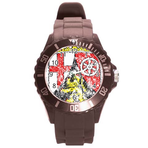 Coat Of Arms Of Rhineland Palatinate Round Plastic Sport Watch (L) from ArtsNow.com Front