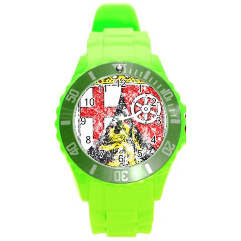 Coat Of Arms Of Rhineland Palatinate Round Plastic Sport Watch (L) from ArtsNow.com Front