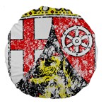 Coat Of Arms Of Rhineland Palatinate Large 18  Premium Round Cushion 