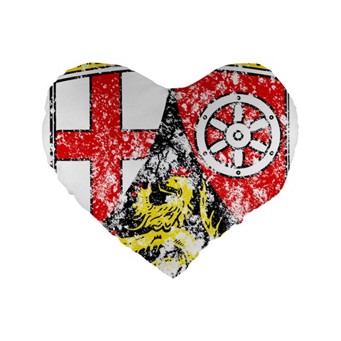 Coat Of Arms Of Rhineland Palatinate Standard 16  Premium Heart Shape Cushion  from ArtsNow.com Front