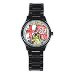 Coat Of Arms Of Rhineland Palatinate Stainless Steel Round Watch