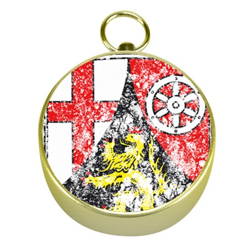 Coat Of Arms Of Rhineland Palatinate Gold Compass from ArtsNow.com Front