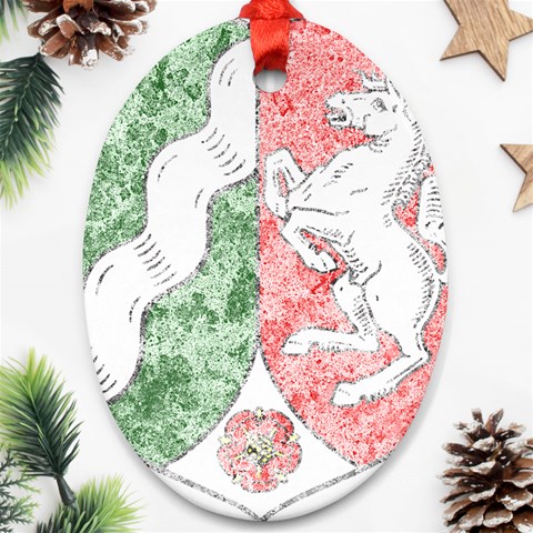 Coat Of Arms Of North Rhine Westfalia Ornament (Oval) from ArtsNow.com Front