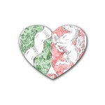 Coat Of Arms Of North Rhine Westfalia Rubber Coaster (Heart)