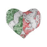 Coat Of Arms Of North Rhine Westfalia Standard 16  Premium Flano Heart Shape Cushion 