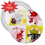 Coat Of Arms Of Mecklenburg Western Pomerania 3  Button (10 pack)