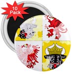 Coat Of Arms Of Mecklenburg Western Pomerania 3  Magnet (10 pack)