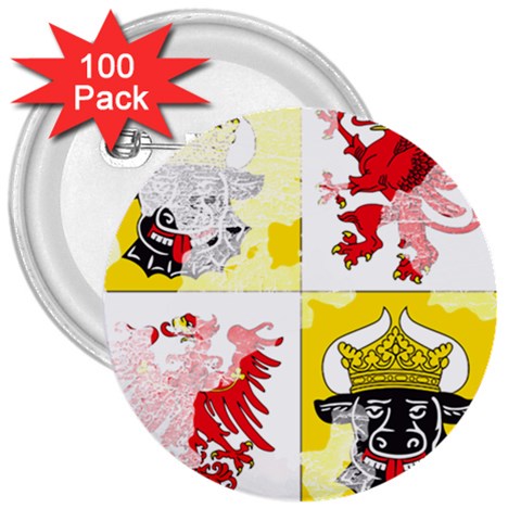 Coat Of Arms Of Mecklenburg Western Pomerania 3  Button (100 pack) from ArtsNow.com Front