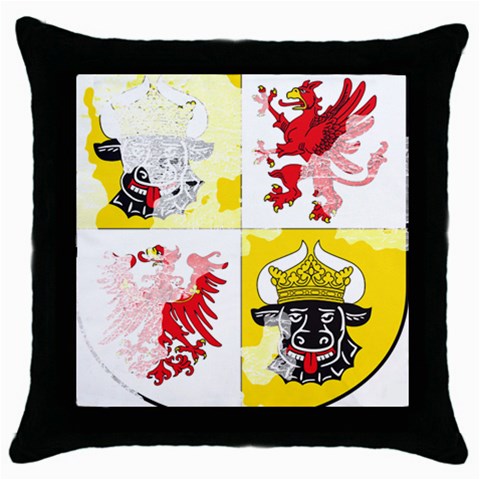 Coat Of Arms Of Mecklenburg Western Pomerania Throw Pillow Case (Black) from ArtsNow.com Front