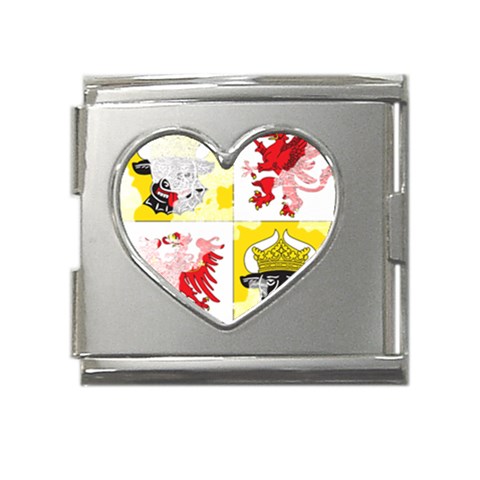 Coat Of Arms Of Mecklenburg Western Pomerania Mega Link Heart Italian Charm (18mm) from ArtsNow.com Front