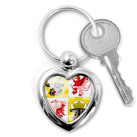 Coat Of Arms Of Mecklenburg Western Pomerania Key Chain (Heart) from ArtsNow.com Front