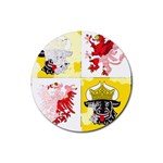 Coat Of Arms Of Mecklenburg Western Pomerania Rubber Coaster (Round)