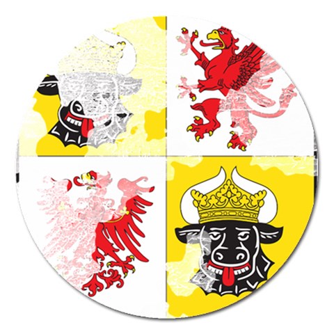 Coat Of Arms Of Mecklenburg Western Pomerania Magnet 5  (Round) from ArtsNow.com Front