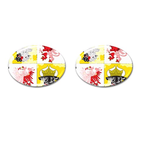 Coat Of Arms Of Mecklenburg Western Pomerania Cufflinks (Oval) from ArtsNow.com Front(Pair)