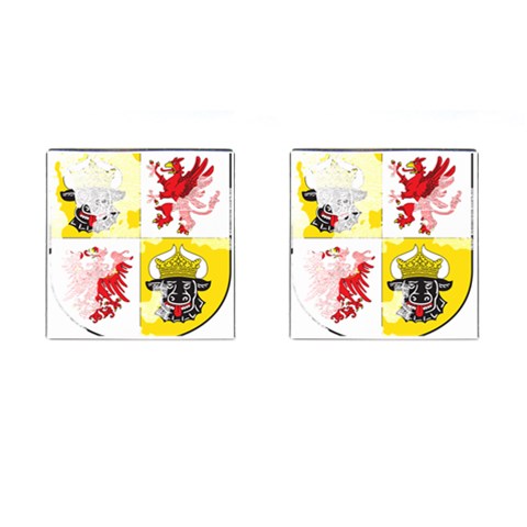 Coat Of Arms Of Mecklenburg Western Pomerania Cufflinks (Square) from ArtsNow.com Front(Pair)