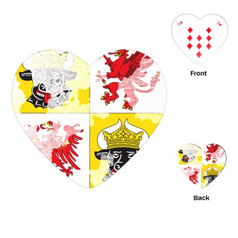 Coat Of Arms Of Mecklenburg Western Pomerania Playing Cards Single Design (Heart) from ArtsNow.com Front