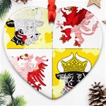 Coat Of Arms Of Mecklenburg Western Pomerania Heart Ornament (Two Sides)