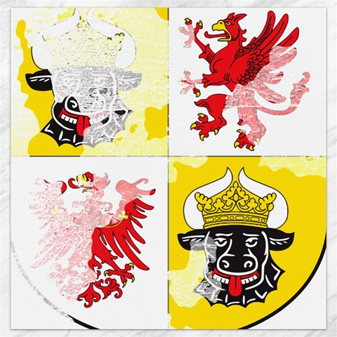 Coat Of Arms Of Mecklenburg Western Pomerania Canvas 16  x 16  from ArtsNow.com 15.2 x15.41  Canvas - 1
