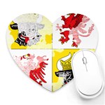 Coat Of Arms Of Mecklenburg Western Pomerania Heart Mousepad