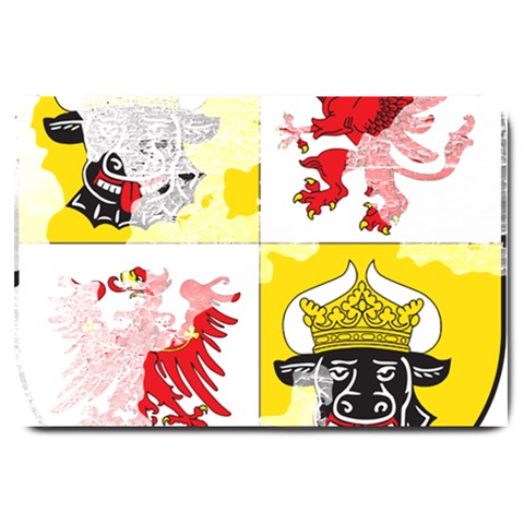 Coat Of Arms Of Mecklenburg Western Pomerania Large Doormat from ArtsNow.com 30 x20  Door Mat
