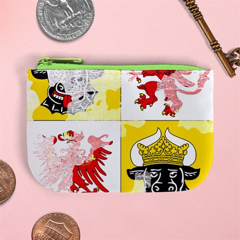 Coat Of Arms Of Mecklenburg Western Pomerania Mini Coin Purse from ArtsNow.com Front