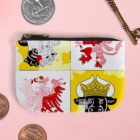 Coat Of Arms Of Mecklenburg Western Pomerania Mini Coin Purse from ArtsNow.com Front