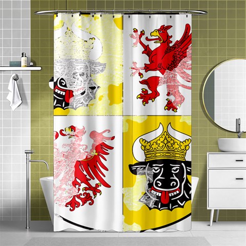 Coat Of Arms Of Mecklenburg Western Pomerania Shower Curtain 48  x 72  (Small) from ArtsNow.com Curtain(48  X 72 ) - 42.18 x64.8  Curtain(48  X 72 )