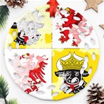 Coat Of Arms Of Mecklenburg Western Pomerania Round Filigree Ornament (Two Sides)