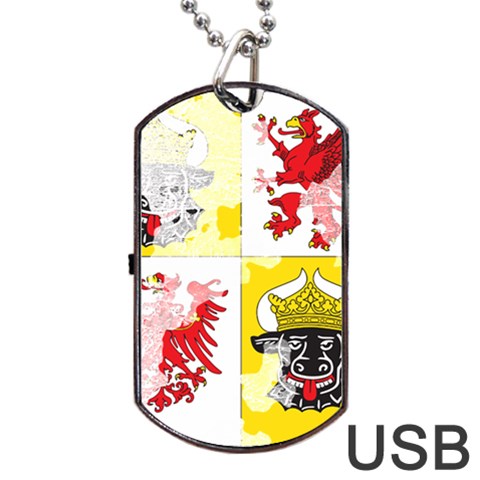 Coat Of Arms Of Mecklenburg Western Pomerania Dog Tag USB Flash (Two Sides) from ArtsNow.com Front