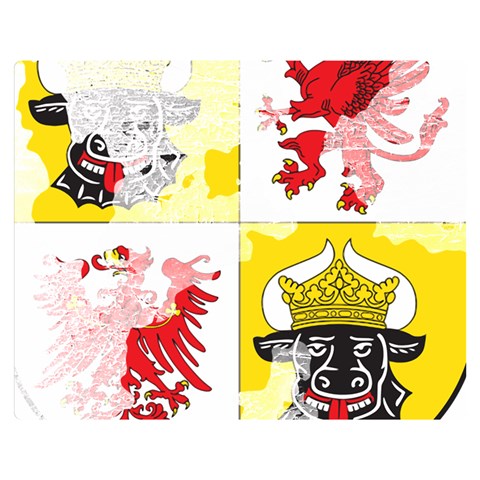 Coat Of Arms Of Mecklenburg Western Pomerania Double Sided Flano Blanket (Medium) from ArtsNow.com 60 x50  Blanket Front