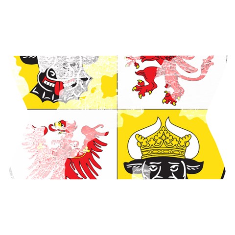Coat Of Arms Of Mecklenburg Western Pomerania Yoga Cropped Leggings from ArtsNow.com Waistband Back