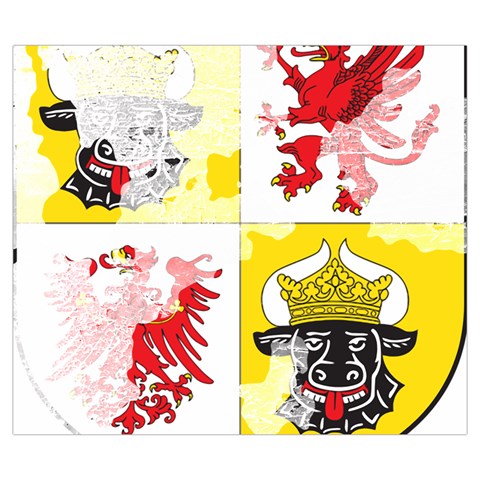 Coat Of Arms Of Mecklenburg Western Pomerania Zipper Large Tote Bag from ArtsNow.com Front