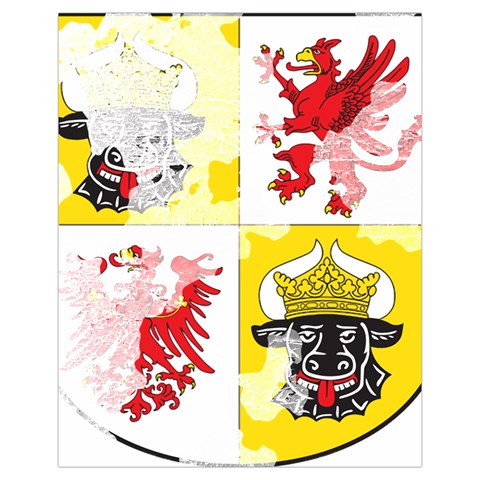 Coat Of Arms Of Mecklenburg Western Pomerania Drawstring Pouch (XL) from ArtsNow.com Back