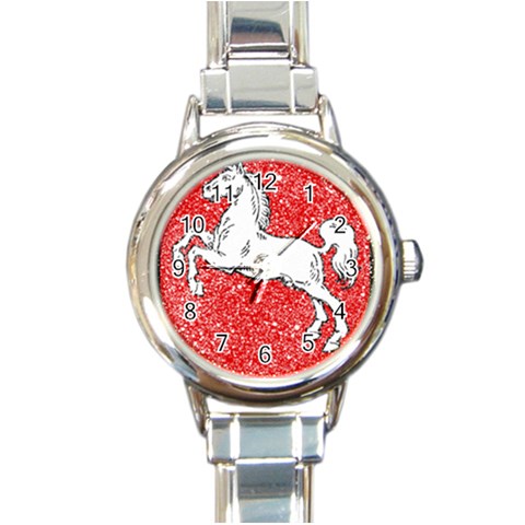 Coat Of Arms Of Lower Saxony Round Italian Charm Watch from ArtsNow.com Front
