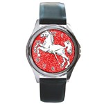 Coat Of Arms Of Lower Saxony Round Metal Watch