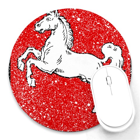 Coat Of Arms Of Lower Saxony Round Mousepad from ArtsNow.com Front