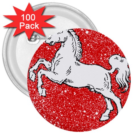 Coat Of Arms Of Lower Saxony 3  Button (100 pack) from ArtsNow.com Front