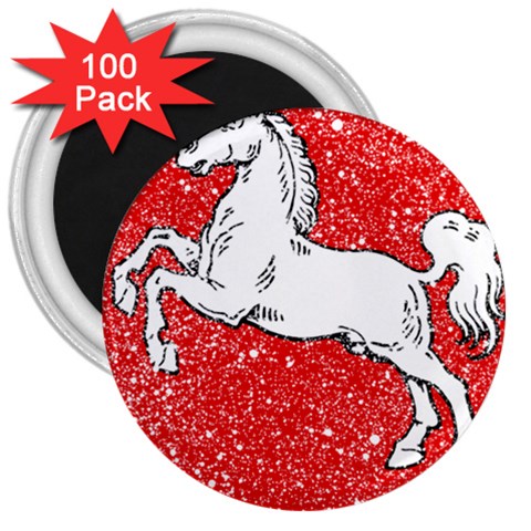 Coat Of Arms Of Lower Saxony 3  Magnet (100 pack) from ArtsNow.com Front