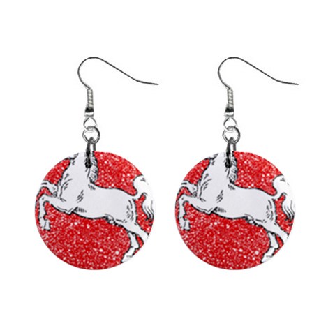 Coat Of Arms Of Lower Saxony 1  Button Earrings from ArtsNow.com Front