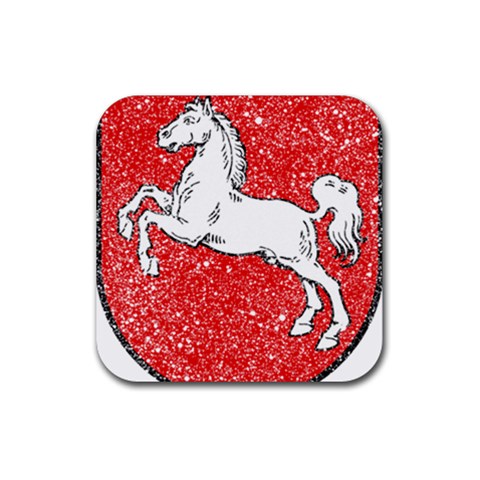 Coat Of Arms Of Lower Saxony Rubber Coaster (Square) from ArtsNow.com Front