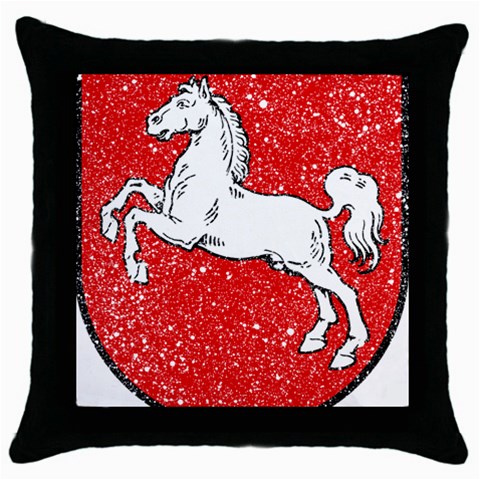 Coat Of Arms Of Lower Saxony Throw Pillow Case (Black) from ArtsNow.com Front
